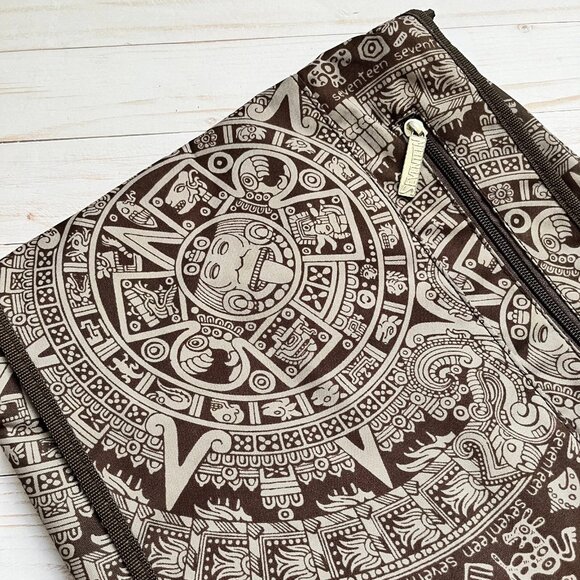 Messenger Crossbody Bag Mayan Aztec Inspired Print - Picture 6 of 13